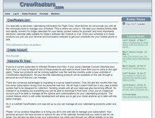 Tablet Screenshot of crewrosters.com